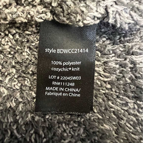 Barefoot Dreams Cozy Chic In The Wild Print Zip Hoodie Size Womens XS Gray/Black - Picture 9 of 12